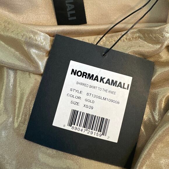 Vintage Norma Kamali Gold Ruched ensemble matching set size XS simply stunning - Picture 13 of 13